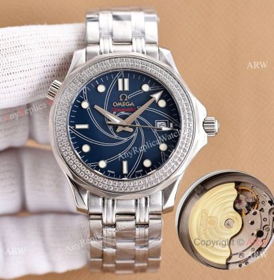 Replica Omega Seamaster James Bond watch Inlaid with Diamonds